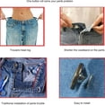 thumbnail image 3 of Botones de metal para jeans ajustables y desmontables sin clavos 12 piezas [8# plateado], 3 of 8