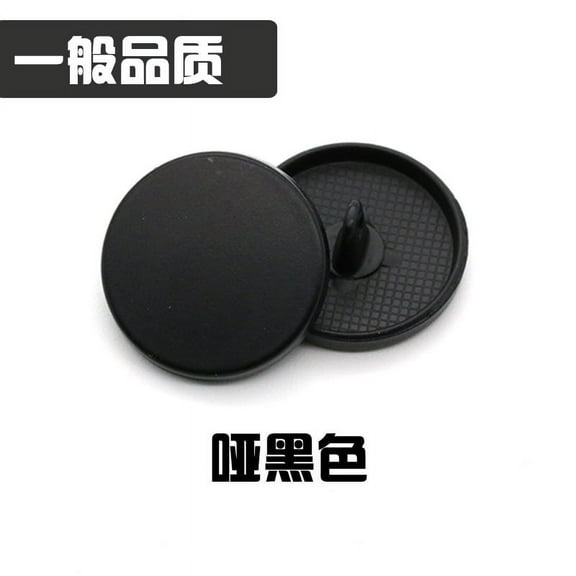 Voiceine 10pcs Black Metal Flat Buttons Stylish Round Hand-Sewing Buttons For Coats Durable Metal Buttons For Jackets Sweaters And Pants