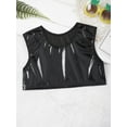 thumbnail image 5 of iiniim Girls Shiny Sequins Performance Crop Tops Kids Sleeveless Hip Hop Tank Top Vest 3-116 Black 12-14, 5 of 7