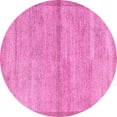 thumbnail image 1 of Ahgly Company Indoor Round Abstract Pink Modern Area Rugs, 8' Round, 1 of 4