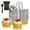Gold, variant on 100-pack 5 Oz Black/Gold Mini Cake Pans With Lids Disposable Aluminum Foil Baking Cups