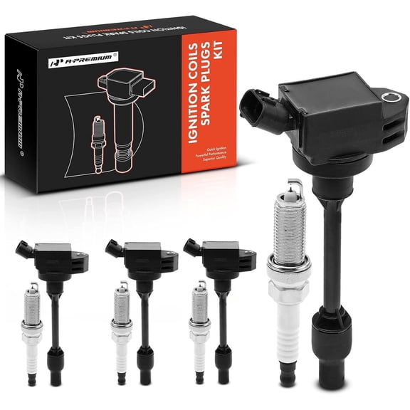 A-Premium Set of 4 Ignition Coil Pack and Iridium Spark Plugs Compatible with Toyota Camry 2018-2020 2.5L, RAV4 2019-2020 2.5L, Corolla 2020 1.8L, Replace# 90919C2009, 90919A2009