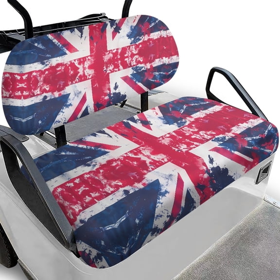 HUIACONG The Image of the British Flag Golf Cart Seat Covers 2 Pack Breathable for Club Car Golf Cart 2 Passengers Front Seat, Fashion Accessories Soft Golf Cart Front Seat Cover All Weather