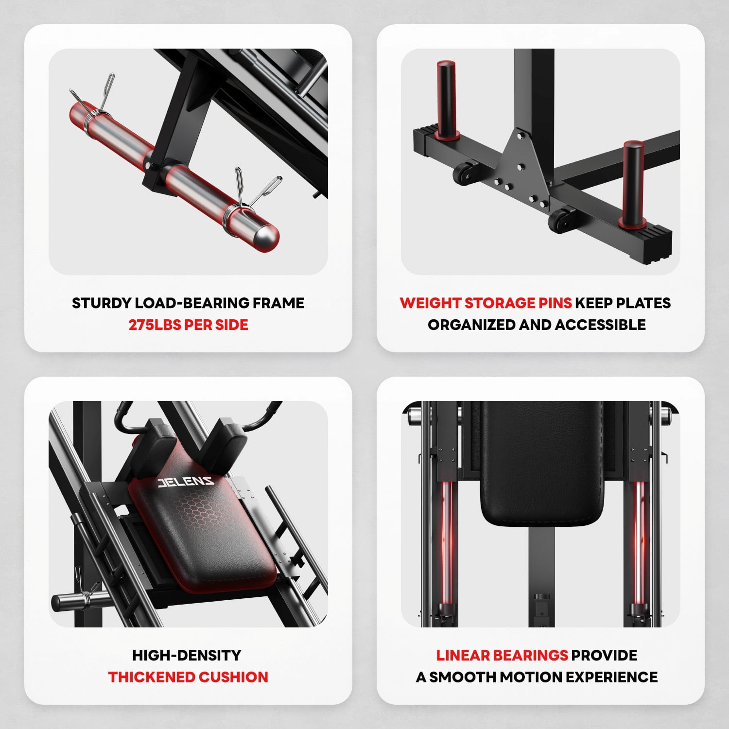 1100lb Leg Press Machine,Hack Squat Machine with Linear Bearings for Home Gym，Professional Adjustable Strength Training