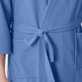 thumbnail image 5 of Hrsba Robe for Men,Solid Color V Neck 3/4 Sleeve Sleep Robe With Belt and Pockets Fall Bathrobe, 5 of 7