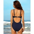 thumbnail image 6 of Asoul One Piece Ribbed Swimsuits for Womens High Cut Padded Monokini Bathing Suit, 6 of 6