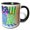 Black/White, variant on 3drose, Shapes Sketched in Bright Colors, 11oz Two-tone Black Mug