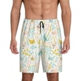 thumbnail image 1 of Balery Funny Chicken Pantalones cortos de pijama de punto de algodón para hombre con cinturilla y bolsillos-XX-Large, 1 of 6