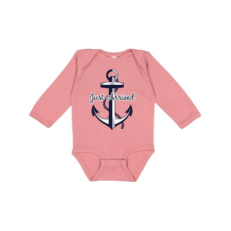 

Inktastic Just Arrived Anchor Gift Baby Boy or Baby Girl Long Sleeve Bodysuit