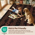 thumbnail image 4 of Design&I 2'x3' Washable Accent Rug Boho Aztec Stripe Century Long Skid Bathroom Maroon Geometric Mid Playful for Kitchen, Pet Station, Friendly & Non-Slip Built-In Grip, 4 of 7
