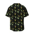 thumbnail image 2 of Balery Bee Floral Men's Casual Button Down Shirt Short Sleeve Textured Summer Cuban Beach Shirts-3X-Large, 2 of 7