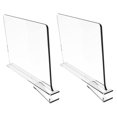 thumbnail image 4 of COSMOBETTY 2Pcs Convenient Transparent Acrylic Shelf Divider for Household Closet and Cabinet Storage, 4 of 8