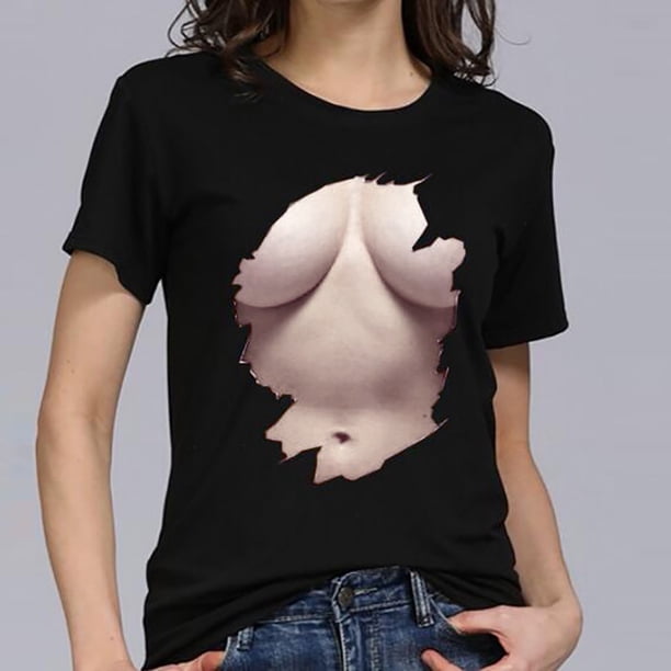Puntoco - Camiseta de manga corta para mujer, talla grande, con pecho grande, para mujer Puntoco Puntoco-367