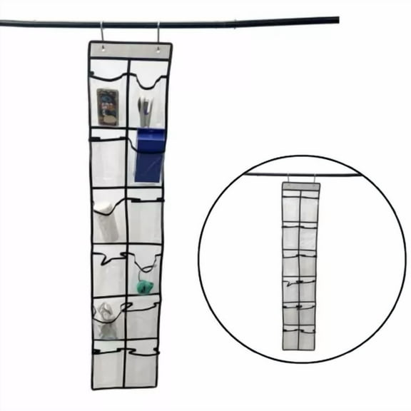 12 Pocket Over The Door Organizer Hanging Storage Holder Closet Storage Bag