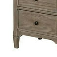 thumbnail image 3 of 2 Drawer Wooden Nightstand with Round Knobs Gray, 3 of 5