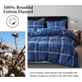 thumbnail image 3 of Simple&Opulence 100% Cotton Buffalo Check Plaid Printed Duvet Cover Set, 3 Piece Bedding Set Including 1 Comforter Cover and 2 Pillow Shams, Soft and Comfortable (Queen,Dark Blue), 3 of 5