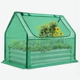 thumbnail image 6 of Quictent 49(L)x32(W)x39(H) inch Raised Garden Bed with Greenhouse Extra-Thick Galvanized Steel Dual Use (Green), 6 of 10