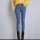 thumbnail image 5 of Prolriy - Vaqueros con forro polar para mujer, jeggings térmicos de forro polar, leggings elásticos de cintura alta, leggings ajustados y cálidos, pantalones vaqueros rectos para mujer, pantalones, 5 of 7
