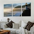 thumbnail image 2 of Nawypu Oregon, View Of Heceta Head Lighthouse Canvas Wall Art Print, Lighthouse Artwork 12''x16''X3 Panels, 2 of 4