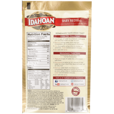 Idahoan Baby Reds Mashed Potatoes Side Dish, 4.1 oz