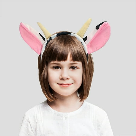 

Cathalem Temporary Hair Chalk for Girls Boys Kids Baby Accessories Cow Headwear Animal Girls Clasp Children Temp Hair Chalk Hairclip White One Size
