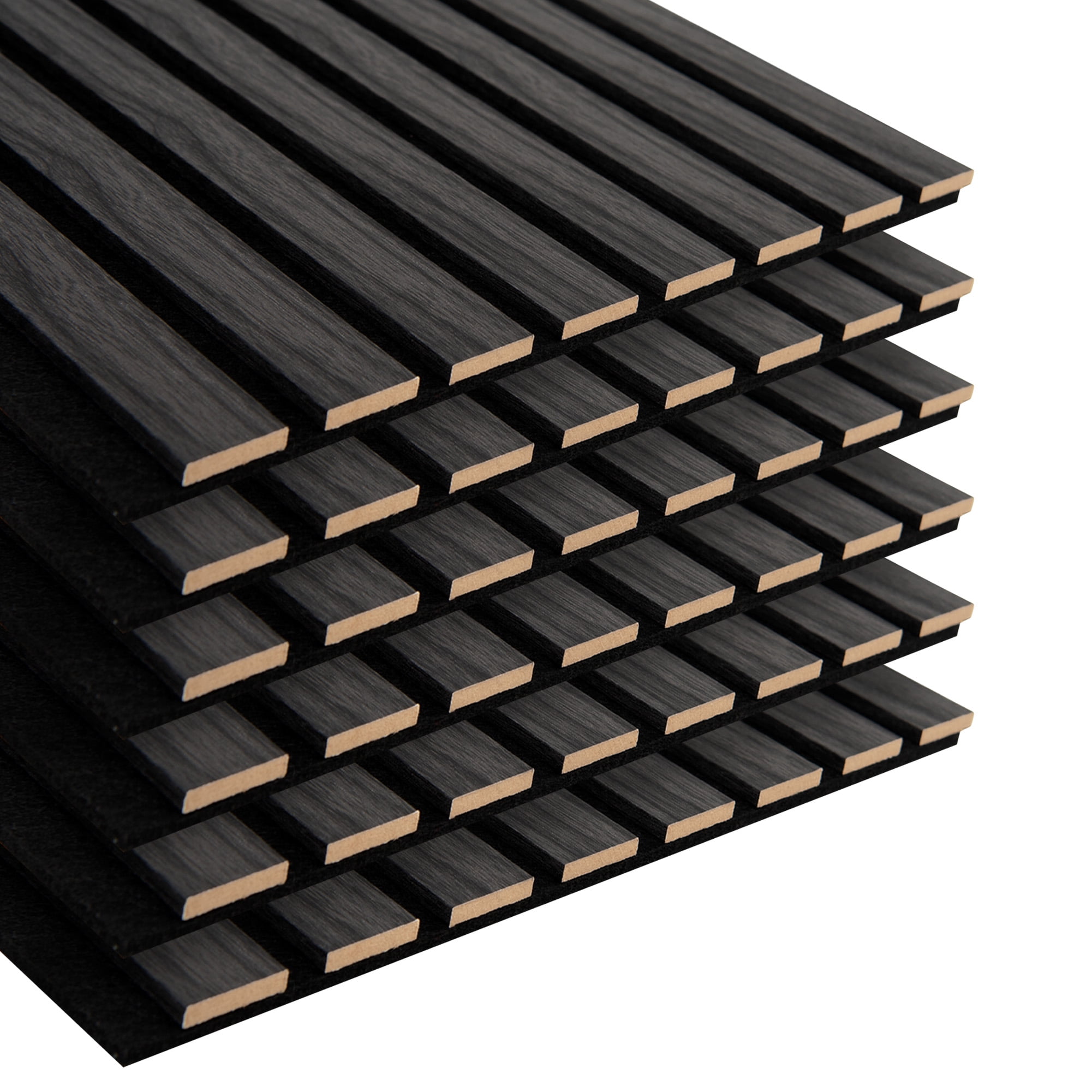 Yeslife 6-Pack Wood Slat Wall Panels, 11.81 x 92.91 in., Grey Oak MDF Acoustic Wall Panels, Modern Fluted Wooden Accent Wall Paneling for Living Room, Bedroom & Office, Covers 45.72 Sq. Ft.
