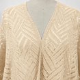 thumbnail image 5 of MSJUHEG Crochet Cardigans for Women 3/4 Sleeve Batwing Summer Cardigan Women's Shrug Sweaters Boho Cardigan Summer Cover Up Cardigan Bolero Shrugs for Dresses Beige One Size, 5 of 9