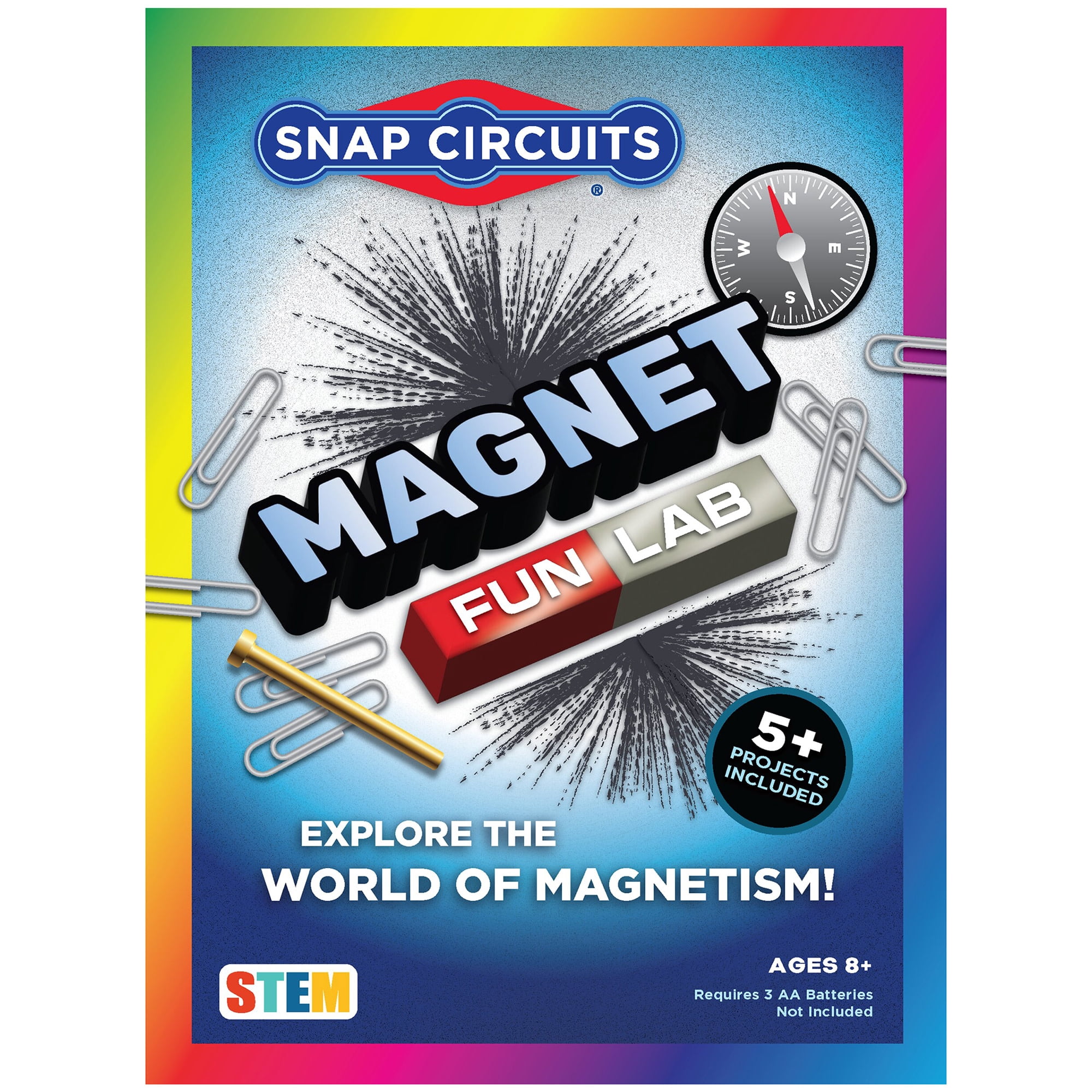 SNAP CIRCUITS: Magnet Fun Lab - 5+ Projects, DIY STEM Toy, Explore the World of Magnetism, Build-Create-Learn-Play, Hands-On Science Kit, Kids 8+
