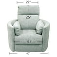 thumbnail image 2 of Maklaine Polyester Power Swivel Glider Recliner in Windstream Green, 2 of 8