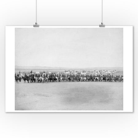 Military Men with 70 Lakota Indian Scouts Photograph (9x12 Art Print, Wall Decor Travel (Best Indian Pussy Photos)