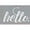 Light Gray, variant on Hello Lower Case Vinyl Lettering Art Wall Sticker Decals Entry Welcome Home Decor Quote Opt 1 14x5.5-Inch Black