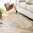 thumbnail image 2 of Latepis Small Area Rug 2x4 Rug Beige Faux Fur Rug Fluffy Sheepskin Rug Shaggy Rugs for Bedroom Washable Shag Rug for Living Room Dorm Cushion Nursery Decor, 2 of 8