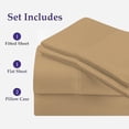 thumbnail image 2 of Universal Boat Sheet Set, 600-TC Egyptian Cotton Universal-AFT-Berth Boat Bed Sheet Set Taupe Solid Fits mattresses up to 6” Depth Sheet Set, 2 of 5