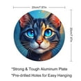 thumbnail image 2 of Round Metal Tin Sign Rustic Wall Decor Cat Portrait Round Metal Sign Plaque for Home Garden Kitchen Bar Cafe Restaurant Garage Retro Vintage Wall Art 8x8 Inch, 2 of 8