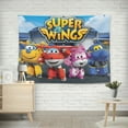 thumbnail image 3 of Super Wings Tapestry Gift Wall Hanging Backdrop for Room Bedroom Girls Or Boys Fans Background Banner Party Birthday Supplies Decor, 3 of 8