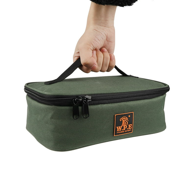 W.p.e Water-Resistant Bag for Fishing Tackle Lure Reel Storage Gear Accessories Carry Case, Size: 2.8 in