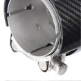 thumbnail image 3 of Car Exhaust Tube 54‑89mm Straight Side Single Outlet Glossy Carbon Fiber Blue Stainless Steel, 3 of 3