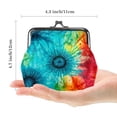 thumbnail image 2 of Tie Dye Purse with Zinc Alloy Jaws - Compact and Durable Wallet for Small Items - 4.3x4.7 in/11x12 cm Size - Ideal for Coins and Keys - 0.7 Microfiber Material -Compact Design for Easyy, 2 of 7
