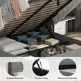 thumbnail image 4 of Zanmintaobo King Lift up Storage Bed,Wingback Headboard,Hydraulic Flannel Upholstered,Metal Frame,No Box Spring Needed,Easy Assembly,Graphite Gray, 4 of 5