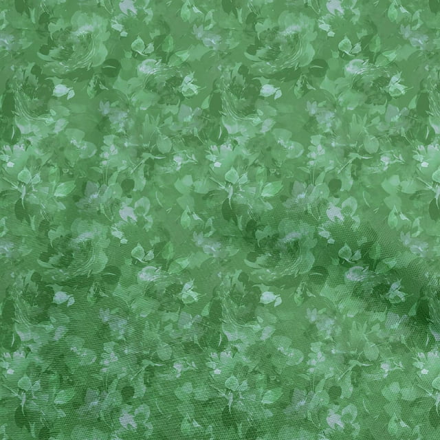 oneOone Cotton Flex Green Fabric Abstract Floral Fabric For Sewing Printed Craft Fabric By The Yard 40 Inch Wide