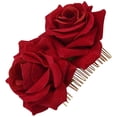 thumbnail image 2 of 2X Pinza de Pelo de Flor Rosa Diapositiva Alfiler de Bailarina de Flamenco Broche de Flores Clip de Estilo de Cabello, 2 of 5