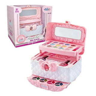 Wattne Kids Makeup Kit for Girls 42pcs Washable Real Cosmetic, Safe & Non-Toxic Little Girl Makeup Set, Frozen Makeup Set for 3-12 Year Old Kids