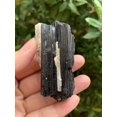 thumbnail image 2 of GAF TREASURES Large Raw Black Tourmaline with Quartz, Natural Black Tourmaline with Quartz Stone, Rough Black Tourmaline Quartz (Black Tourmaline with Quartz, 1 Piece), 2 of 8
