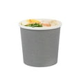 thumbnail image 3 of Bio Tek 12 oz Round Gray Paper Soup Container - 3 1/2" x 3 1/2" x 3 1/2" - 25 count box, 3 of 10