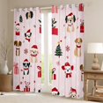 thumbnail image 2 of Manfei Cute Christmas Dog Black Out Curtains, Merry Xmas Curtains Pack of 2 (42x63 Each) for Girls, Snowflake Present Print Bedroom Curtains, Luxury Home Decor, 2 of 6