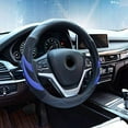 thumbnail image 2 of Alusbell Microfiber Leather Steering Wheel Cover Breathable Auto Car Steering Wheel Cover for Men Large-Size with 15 1/2 inches-16 inches Outer Diameter Blue, 2 of 6