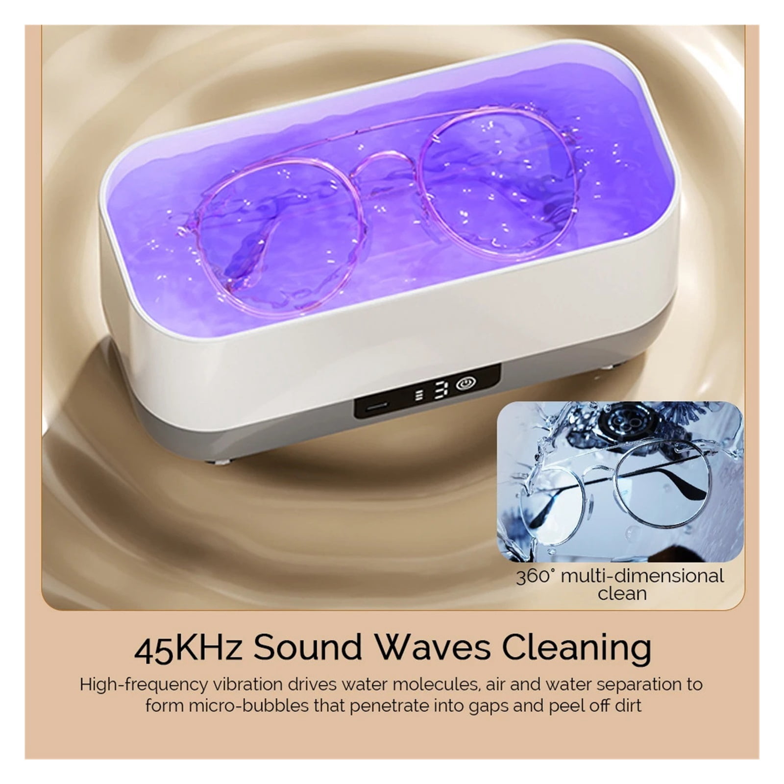 Ultrasonic Glasses Cleaning Ultrasound Jewelry Cleaner Machine High Frequency Ultrasonic Cleaning Bath For Jewelry Makeup Brush