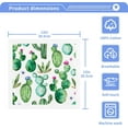 thumbnail image 3 of GZHJMY Green Cactus Wash Cloths 6 Pack - 12 x 12 Inch Super Super Soft Washcloths for Your Face and Body - 100% Cotton Absorbent Baby Face Towel, 3 of 7