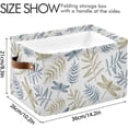 thumbnail image 4 of GZHJMY Fall Dragonfly Plant Leaf Storage Basket, Durable Canvas With Handles Large Collapsible Storage Bins Boxes for Home Office - 1 Pack Collapsible Organizer, 4 of 7