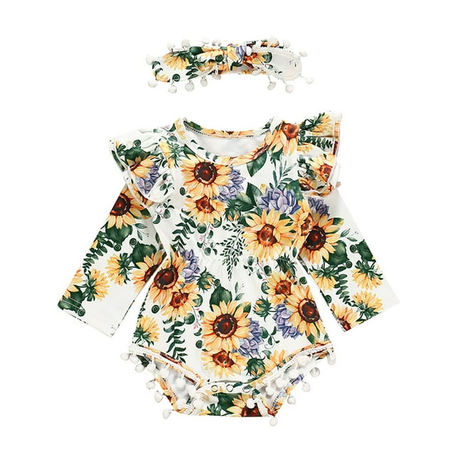 2019 nueva ropa de otoño comercio exterior ropa para niños camiseta con estampado de girasol